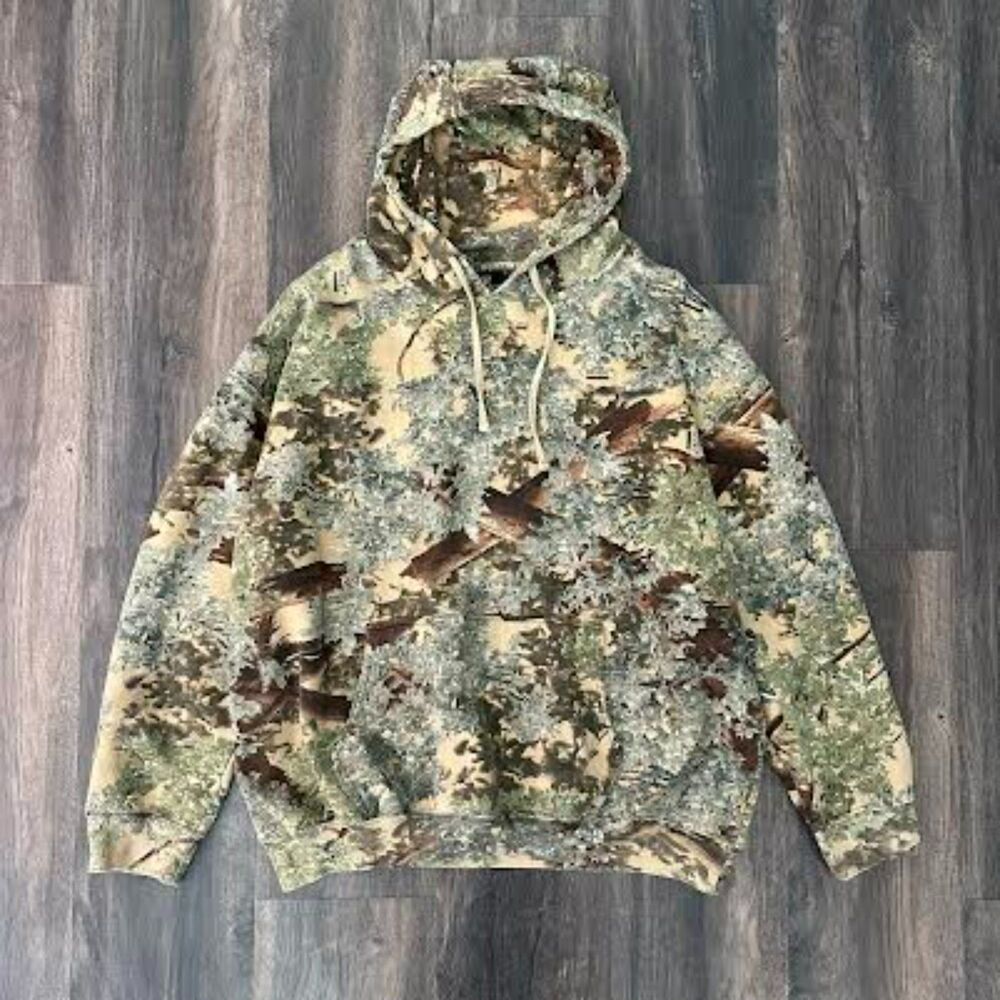 Kings Camo Hoodie Desert Shadow Sweatshirt Long Sleeve Men's Sz 2XL Forest Print